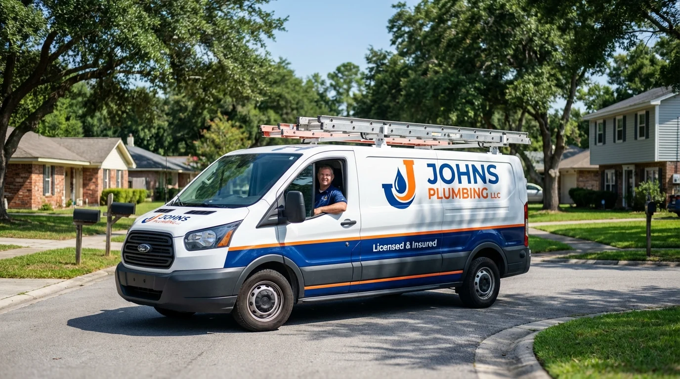 Johns Plumbing LLC service van in Raritan, NJ